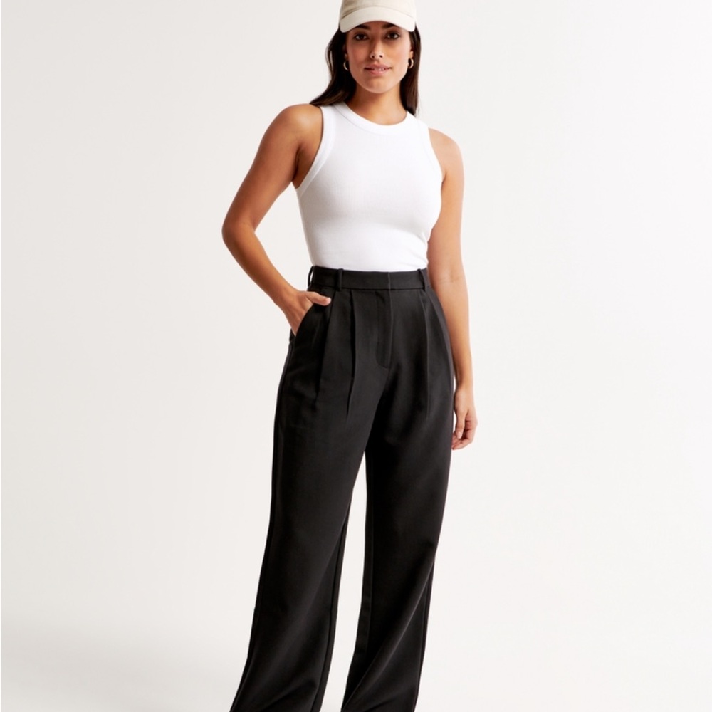 Abercrombie & Fitch Black Wide Leg Pants